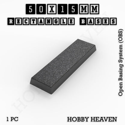 Rectangle Bases Range Sizes - 75x30mm to 125x40mm Medium Sizes 3d Print Full Range Tabletop Games