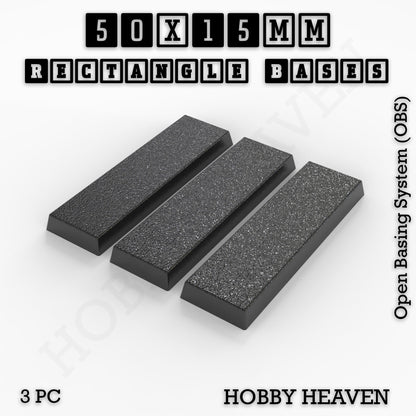 Rectangle Bases Range Sizes - 75x30mm to 125x40mm Medium Sizes 3d Print Full Range Tabletop Games