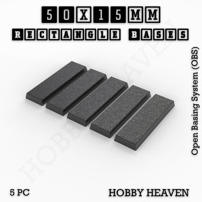 Rectangle Bases Range Sizes - 75x30mm to 125x40mm Medium Sizes 3d Print Full Range Tabletop Games