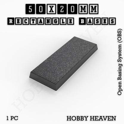 Rectangle Bases Range Sizes - 75x30mm to 125x40mm Medium Sizes 3d Print Full Range Tabletop Games