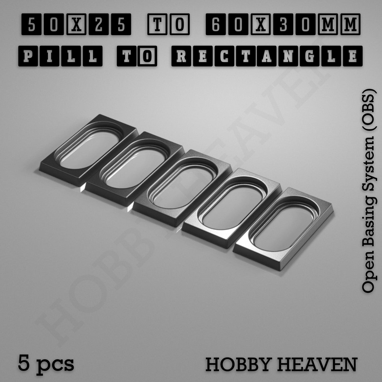 Wargaming Oval to Rectangle Base Converters – Tabletop Games | 3D Printed Tabletop Accessories