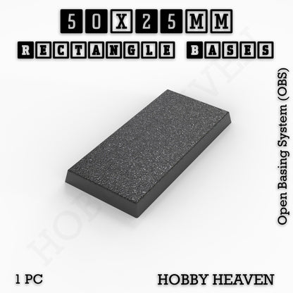 Rectangle Bases Range Sizes - 20x15mm to 75x25mm Small Sizes 3d Print Full Range Tabletop Games