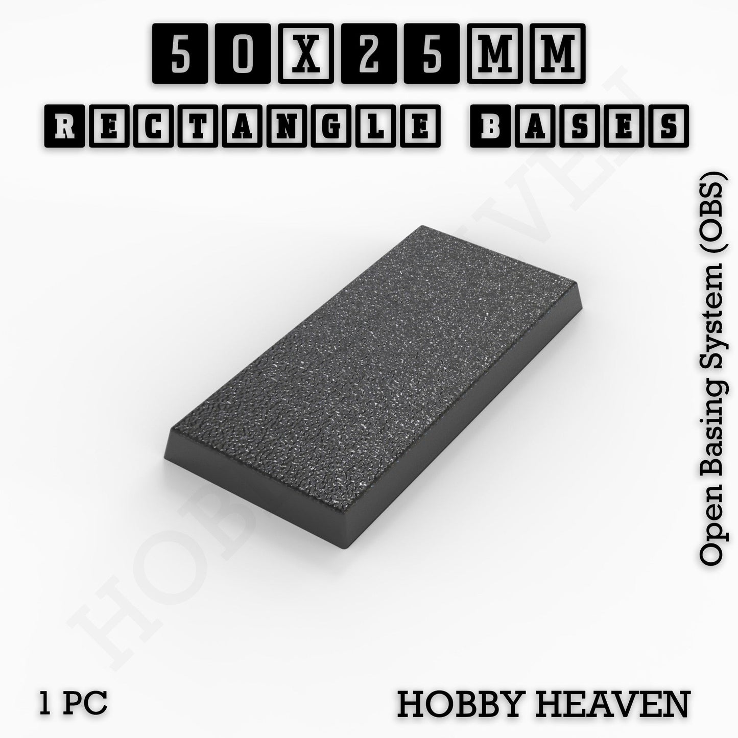 Rectangle Bases Range Sizes - 75x30mm to 125x40mm Medium Sizes 3d Print Full Range Tabletop Games