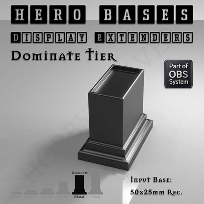 Hero Bases Display Extenders | Squares and Rectangles | Convert Gaming Bases to Display Bases & Plinths