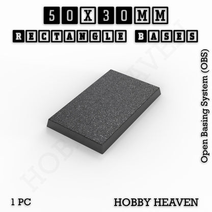 Rectangle Bases Range Sizes - 75x30mm to 125x40mm Medium Sizes 3d Print Full Range Tabletop Games