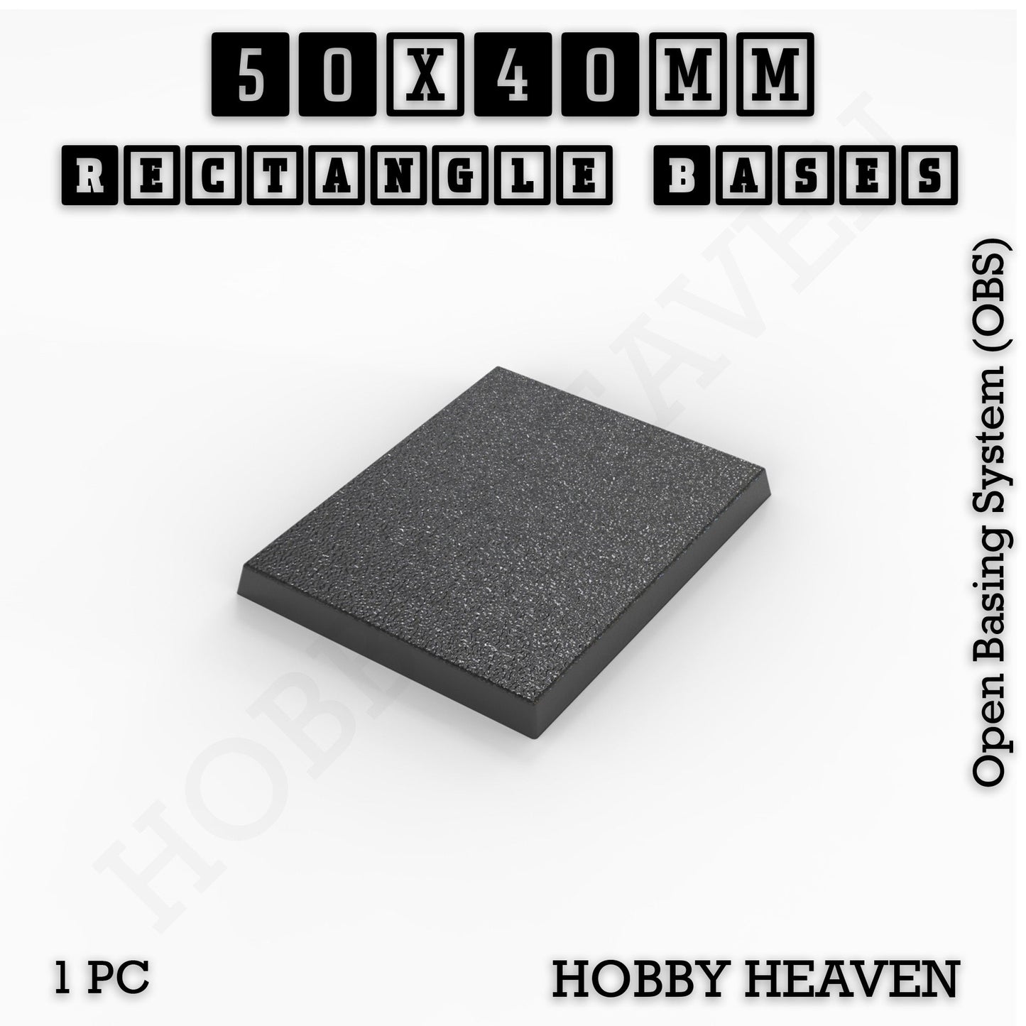 Rectangle Bases Range Sizes - 75x30mm to 125x40mm Medium Sizes 3d Print Full Range Tabletop Games