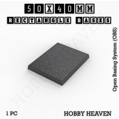 Rectangle Bases Range Sizes - 75x30mm to 125x40mm Medium Sizes 3d Print Full Range Tabletop Games
