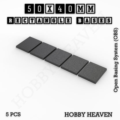 Rectangle Bases Range Sizes - 75x30mm to 125x40mm Medium Sizes 3d Print Full Range Tabletop Games