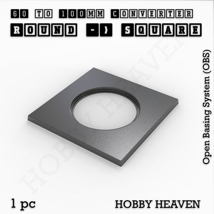 Round to Square Bases Shape and Size Converters 3d Print Full Range