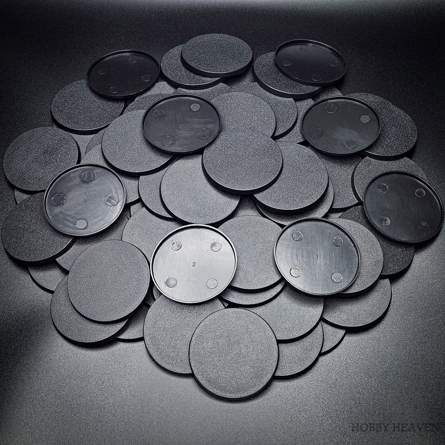 60mm Round Plain Plastic Bases