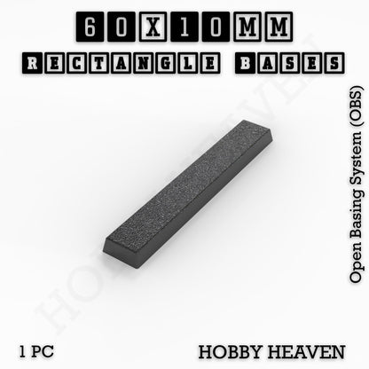 Rectangle Bases Range Sizes - 20x15mm to 75x25mm Small Sizes 3d Print Full Range Tabletop Games