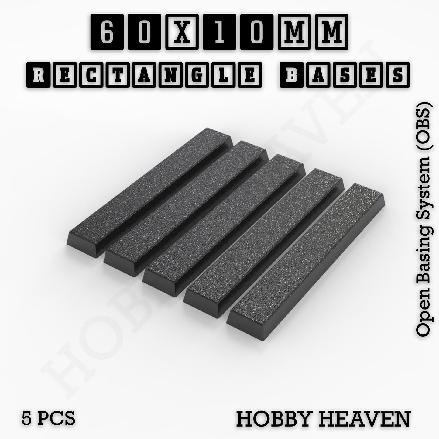 Rectangle Bases Range Sizes - 20x15mm to 75x25mm Small Sizes 3d Print Full Range Tabletop Games