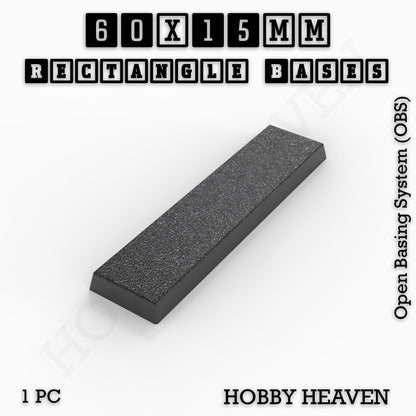 Rectangle Bases Range Sizes - 75x30mm to 125x40mm Medium Sizes 3d Print Full Range Tabletop Games