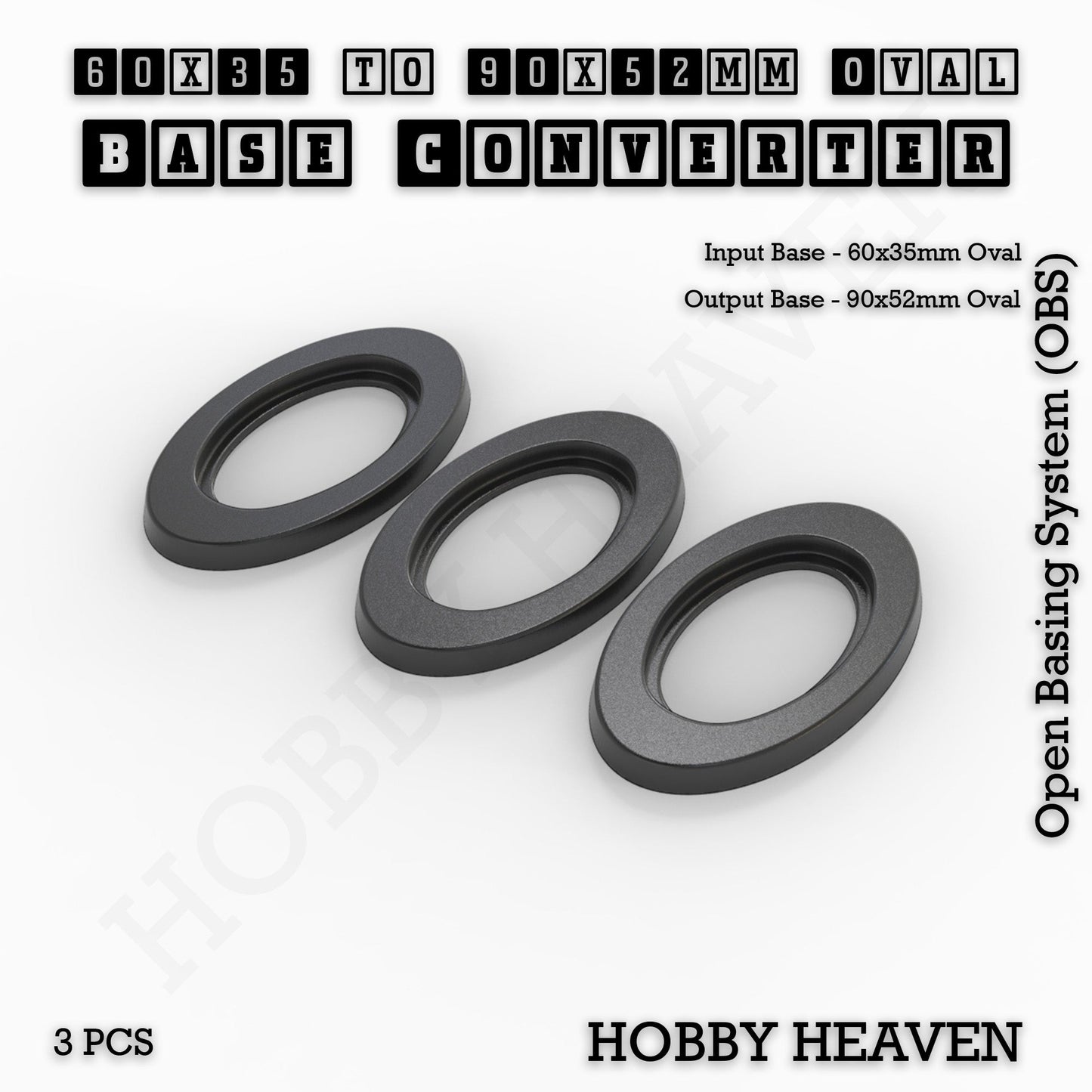 Oval To Oval Bases Size Converters 3d Print Full Range