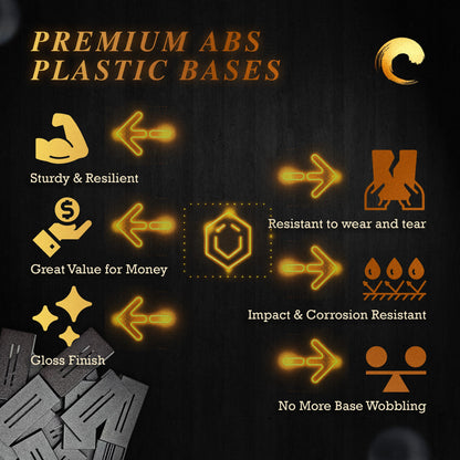 60x30mm Rectangle Slotted Plastic Bases