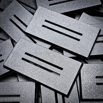 60x30mm Rectangle Slotted Plastic Bases