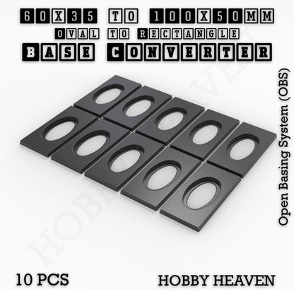 Wargaming Oval to Rectangle Base Converters – Tabletop Games | 3D Printed Tabletop Accessories