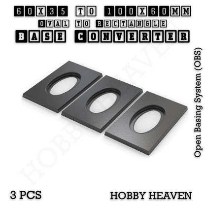 Wargaming Oval to Rectangle Base Converters – Tabletop Games | 3D Printed Tabletop Accessories
