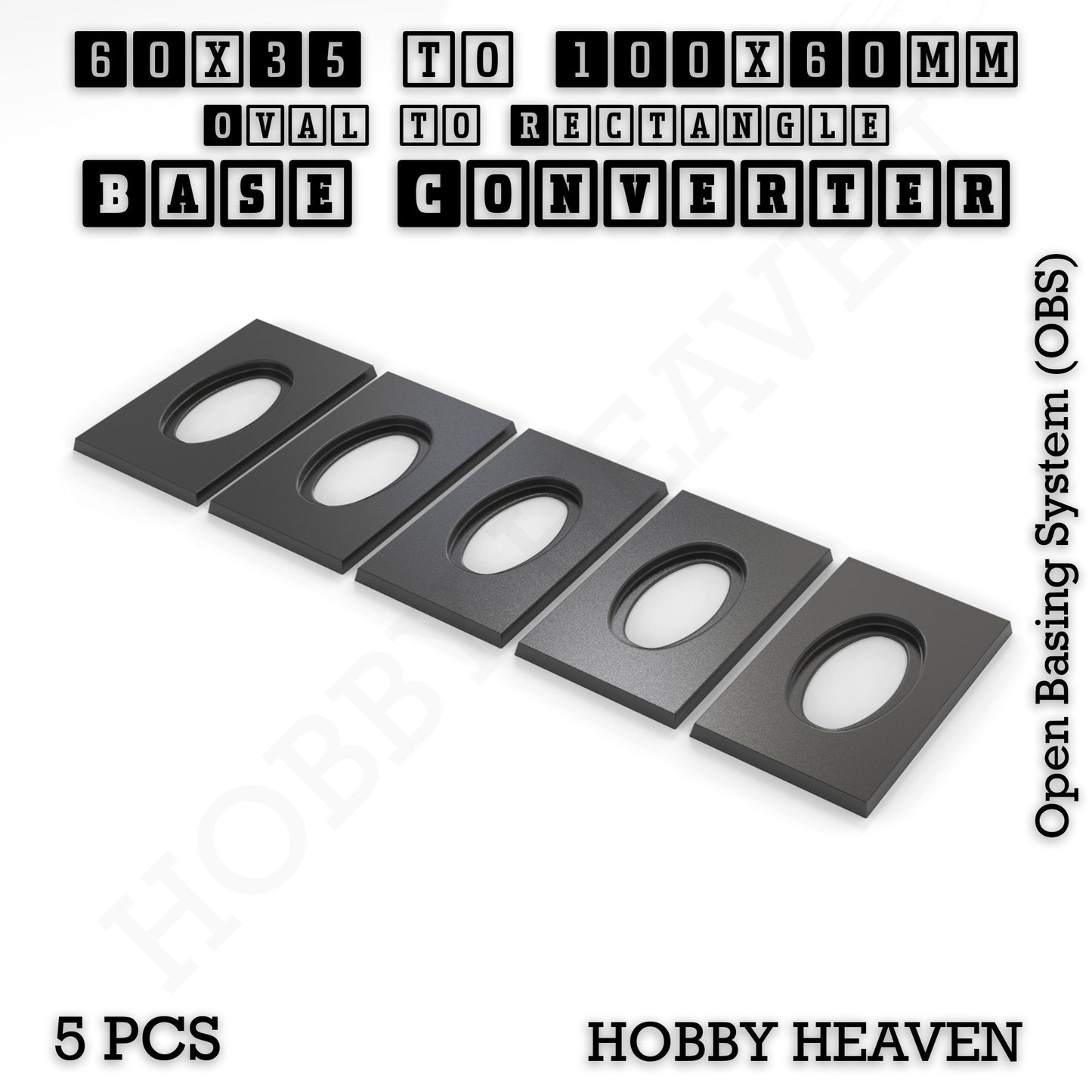 Wargaming Oval to Rectangle Base Converters – Tabletop Games | 3D Printed Tabletop Accessories