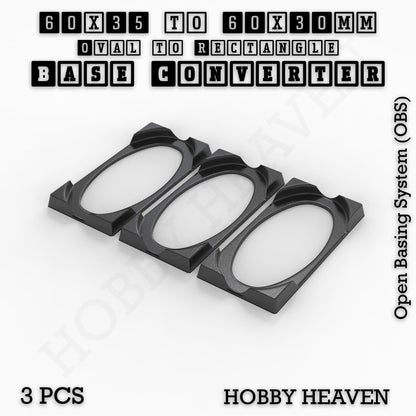 Wargaming Oval to Rectangle Base Converters – Tabletop Games | 3D Printed Tabletop Accessories
