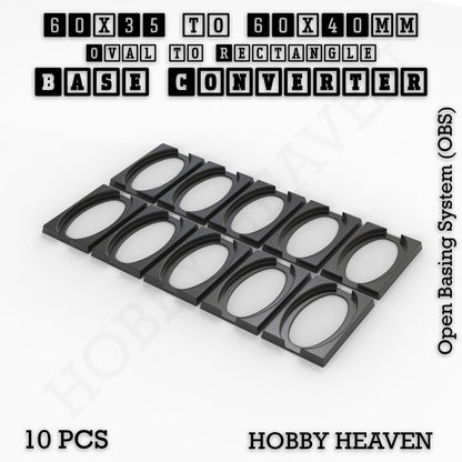 Wargaming Oval to Rectangle Base Converters – Tabletop Games | 3D Printed Tabletop Accessories