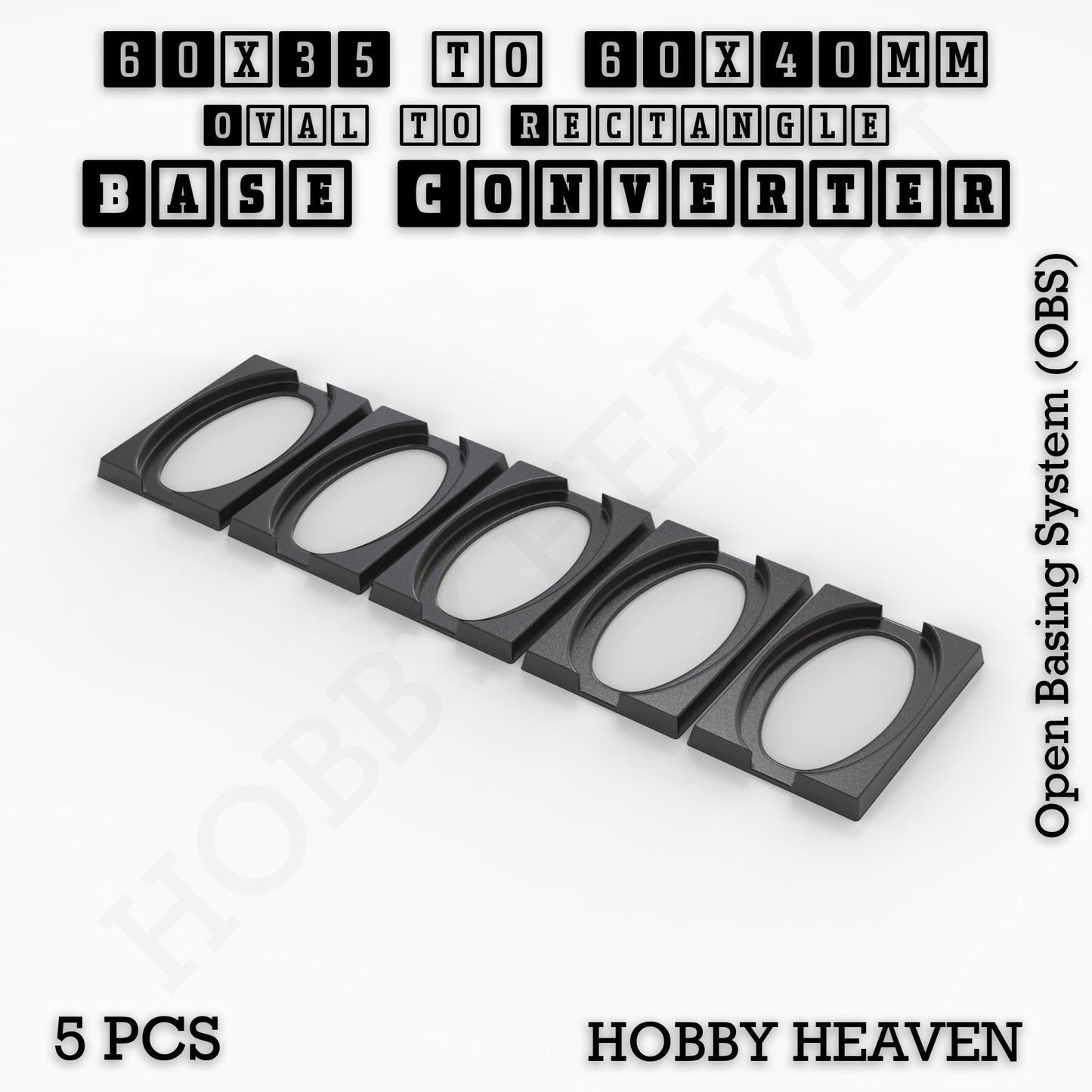 Wargaming Oval to Rectangle Base Converters – Tabletop Games | 3D Printed Tabletop Accessories