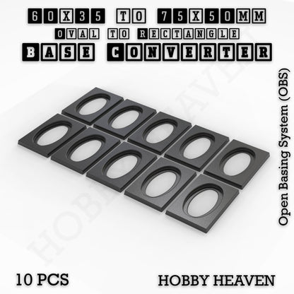 Wargaming Oval to Rectangle Base Converters – Tabletop Games | 3D Printed Tabletop Accessories