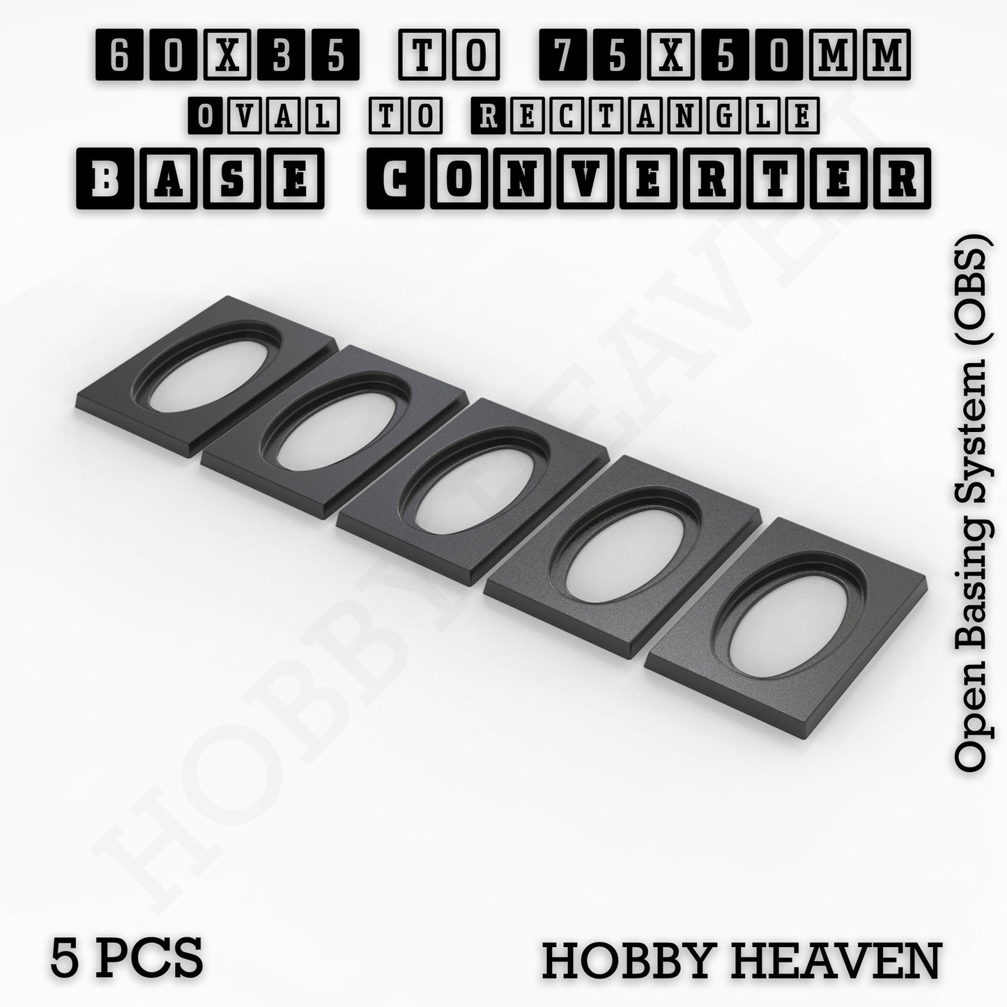 Wargaming Oval to Rectangle Base Converters – Tabletop Games | 3D Printed Tabletop Accessories