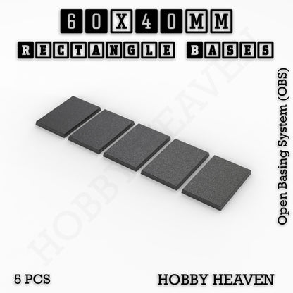 Rectangle Bases Range Sizes - 75x30mm to 125x40mm Medium Sizes 3d Print Full Range Tabletop Games