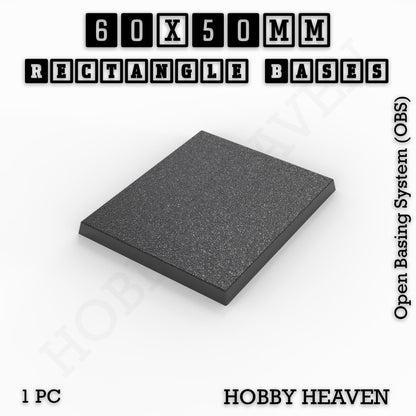 Rectangle Bases Range Sizes - 75x30mm to 125x40mm Medium Sizes 3d Print Full Range Tabletop Games