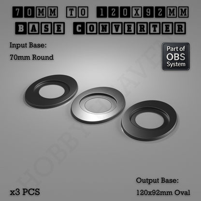 Round To Oval Bases Size Converters 3d Print Full Range