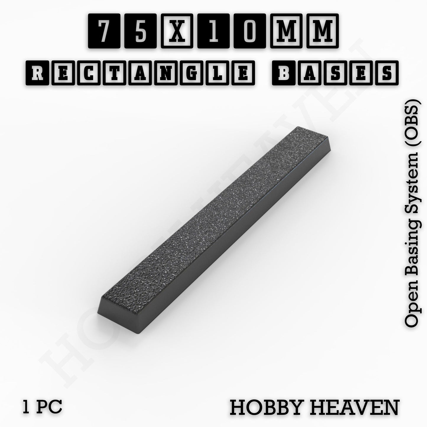 Rectangle Bases Range Sizes - 75x30mm to 125x40mm Medium Sizes 3d Print Full Range Tabletop Games