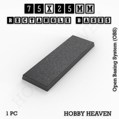 Rectangle Bases Range Sizes - 75x30mm to 125x40mm Medium Sizes 3d Print Full Range Tabletop Games