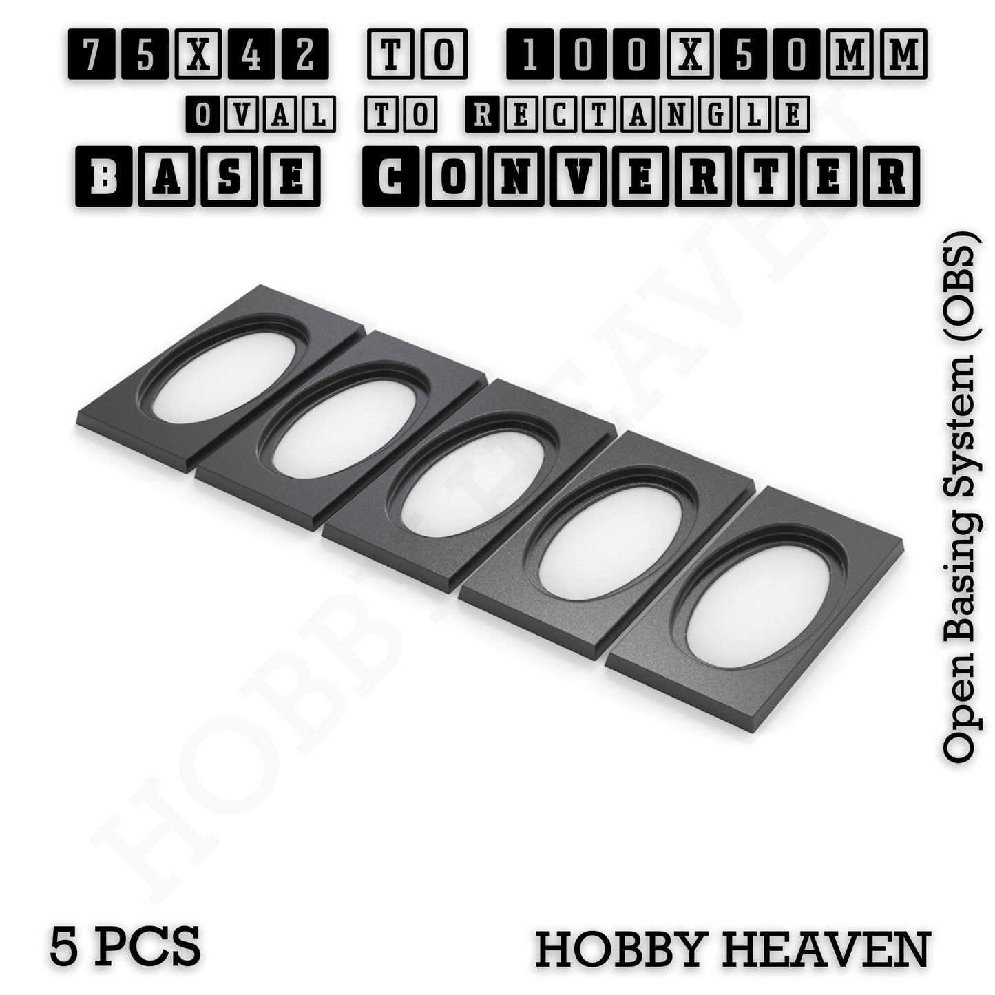 Wargaming Oval to Rectangle Base Converters – Tabletop Games | 3D Printed Tabletop Accessories