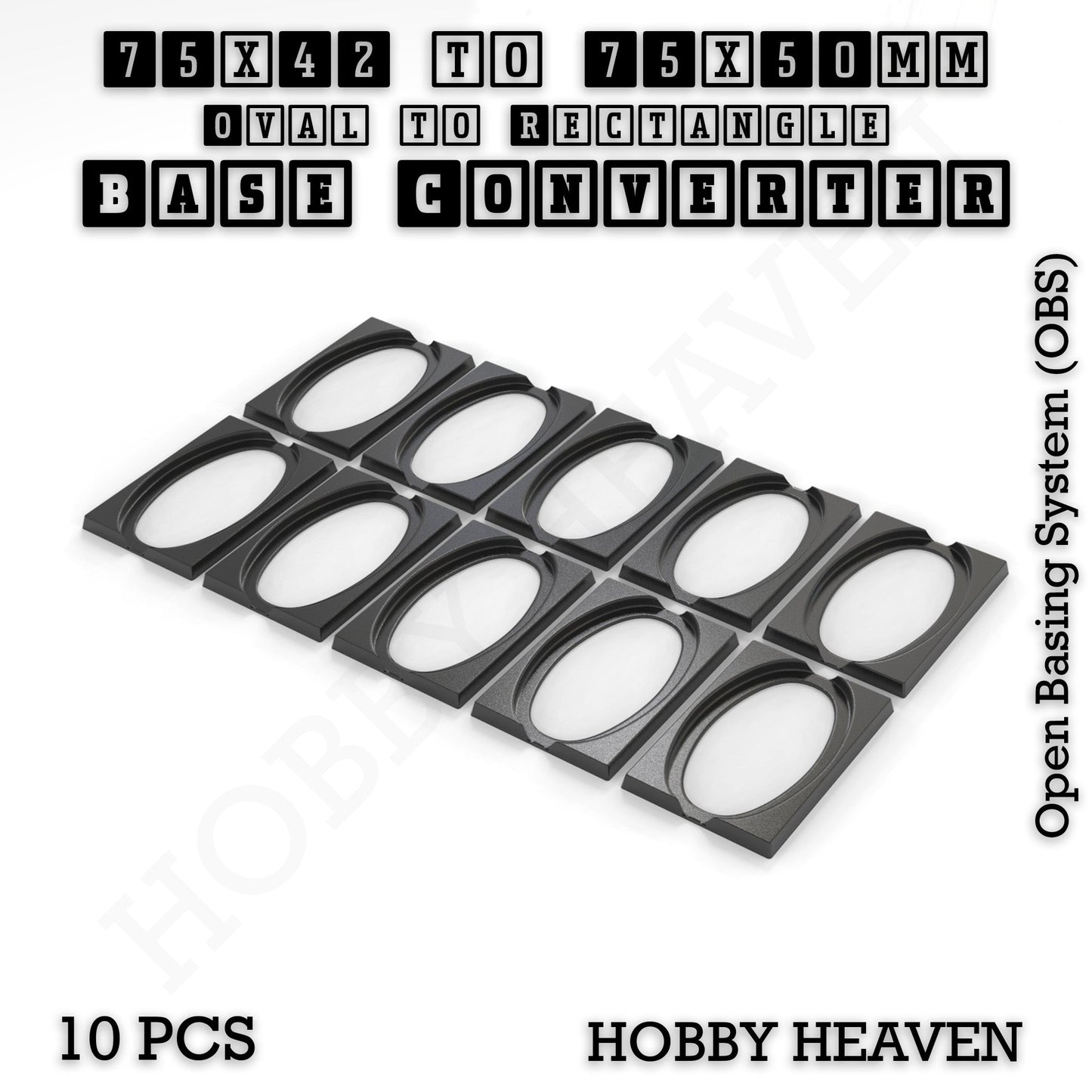 Wargaming Oval to Rectangle Base Converters – Tabletop Games | 3D Printed Tabletop Accessories