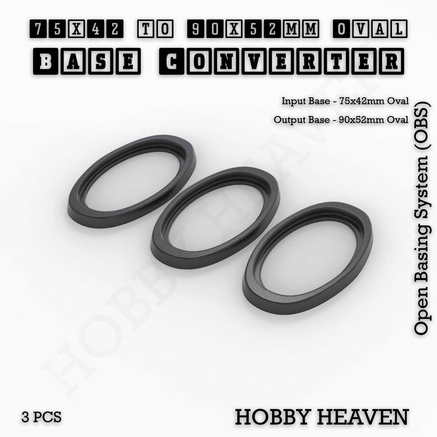 Oval To Oval Bases Size Converters 3d Print Full Range