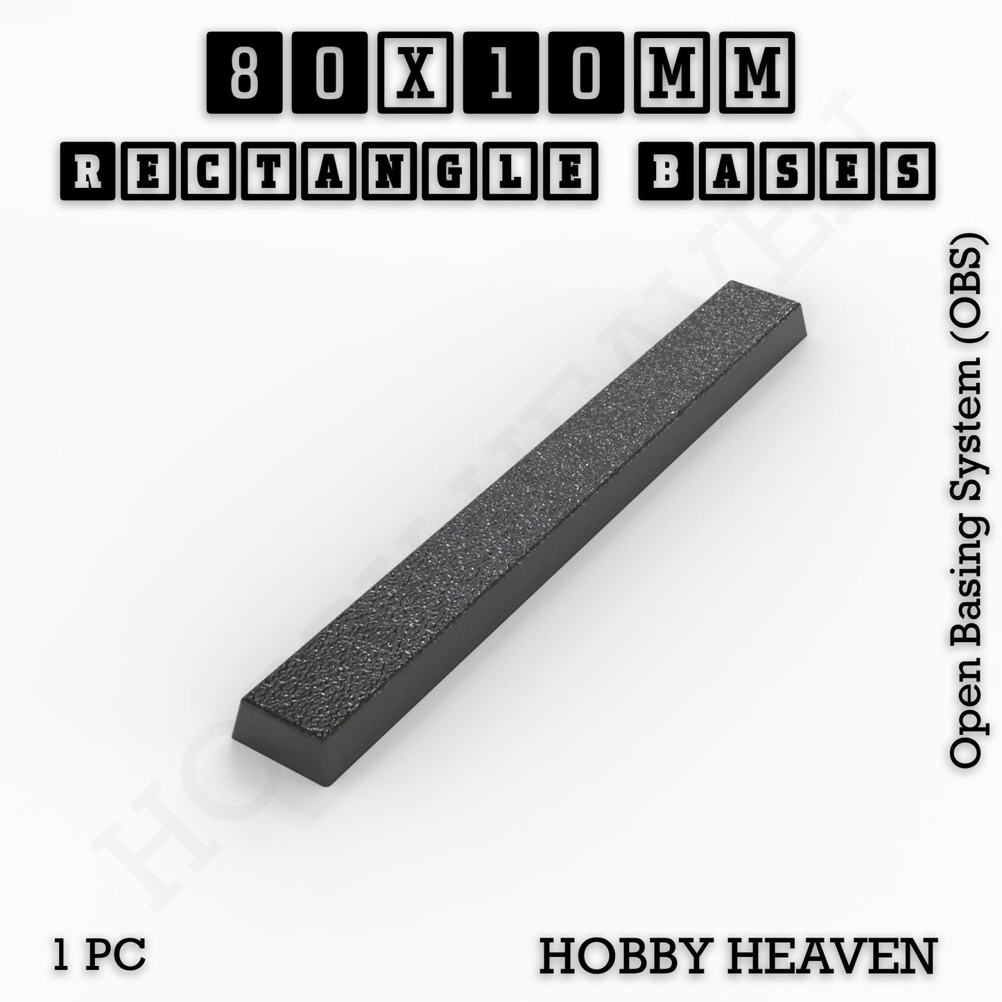 Rectangle Bases Range Sizes - 75x30mm to 125x40mm Medium Sizes 3d Print Full Range Tabletop Games