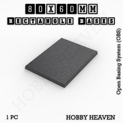 Rectangle Bases Range Sizes - 75x30mm to 125x40mm Medium Sizes 3d Print Full Range Tabletop Games