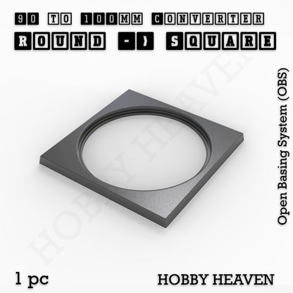 Round to Square Bases Shape and Size Converters 3d Print Full Range