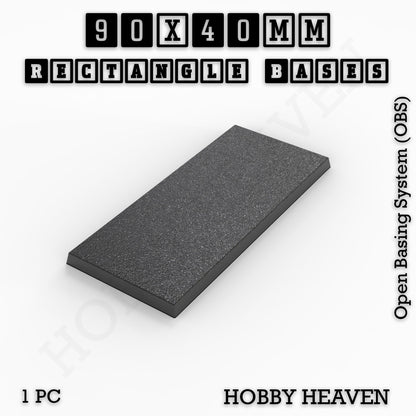 Rectangle Bases Range Sizes - 75x30mm to 125x40mm Medium Sizes 3d Print Full Range Tabletop Games