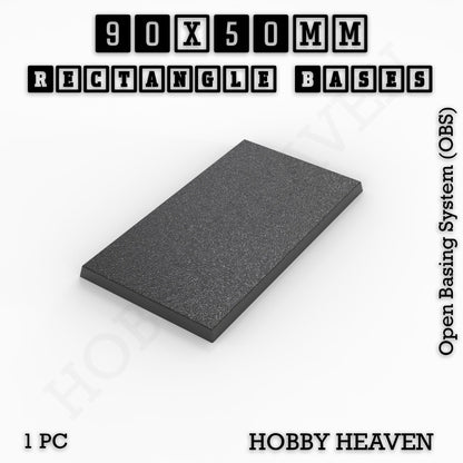 Rectangle Bases Range Sizes - 75x30mm to 125x40mm Medium Sizes 3d Print Full Range Tabletop Games