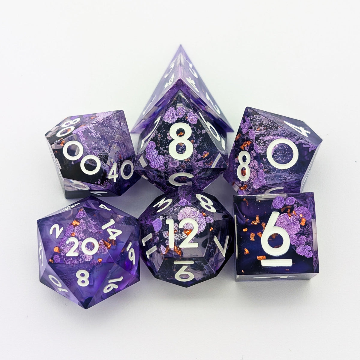 Foil Purple Sharp Dice Set