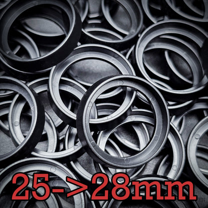 25mm to 28mm Round Base Converters ABS Plastic