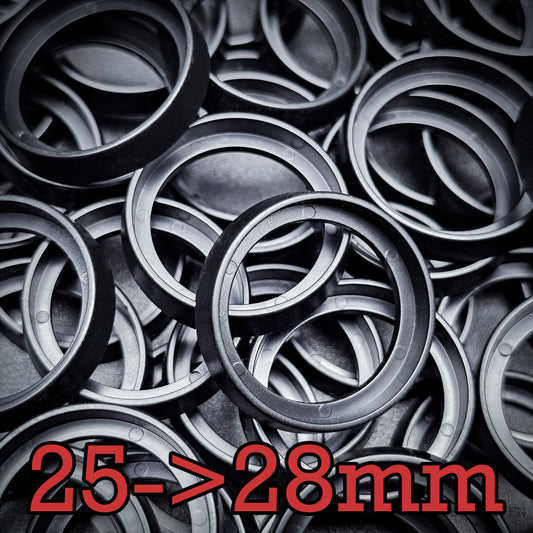 25mm to 28mm Round Base Converters ABS Plastic