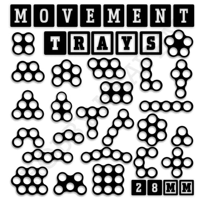 28mm Movement Trays for Tabletop Games | Wargaming | Full Range