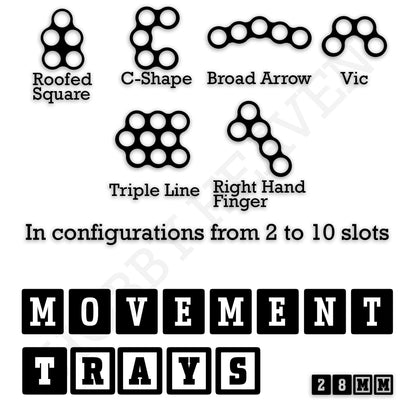 28mm Movement Trays for Tabletop Games | Wargaming | Full Range