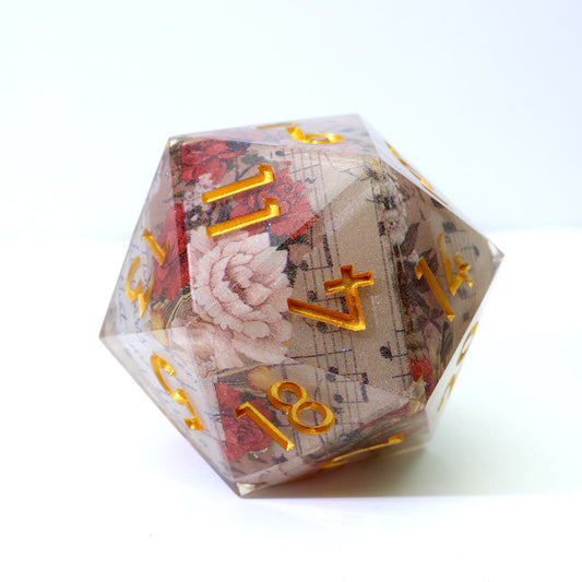 Sonnet of Thorns | 50mm D20 | Oversized Art Core Dice