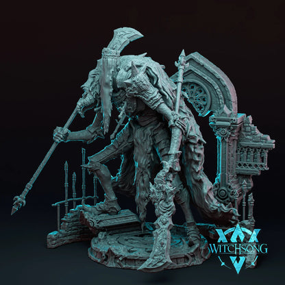 Faceless King – 12K Resin D&D Miniature (With Base and Background) for Tabletop RPGs