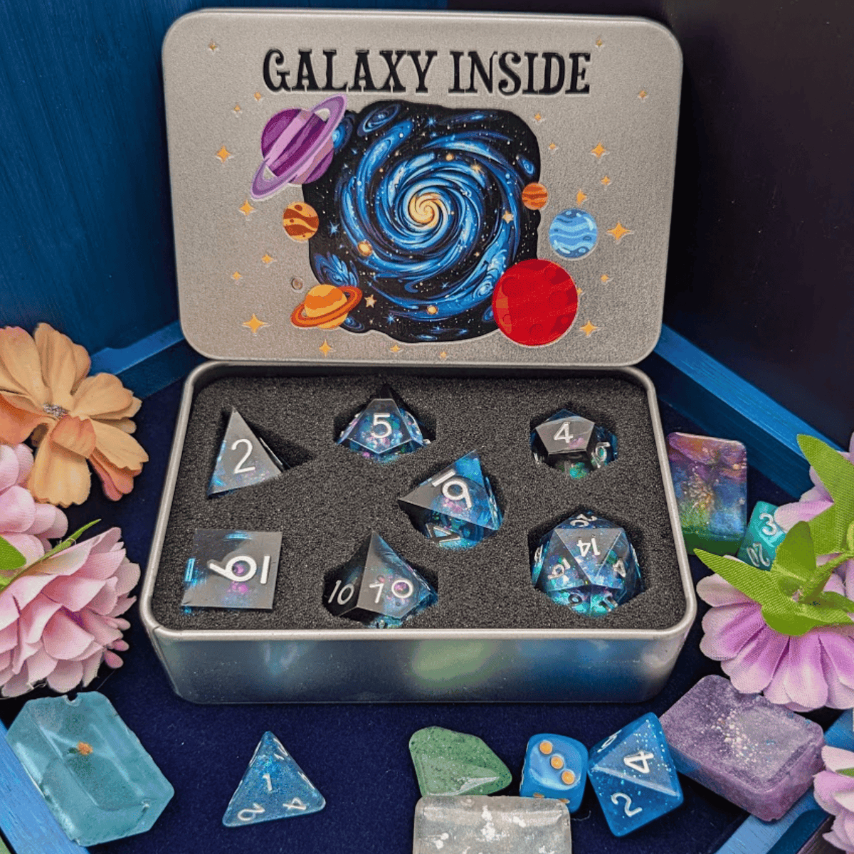 Galaxy Dice Tin
