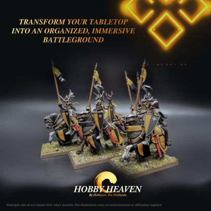 60x30mm Rectangle Bases for Tabletop Games | Premium Wargaming Cavalry Bases